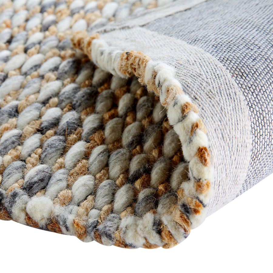 Kerala Variegated Wool and Jute Hand Braided Runner