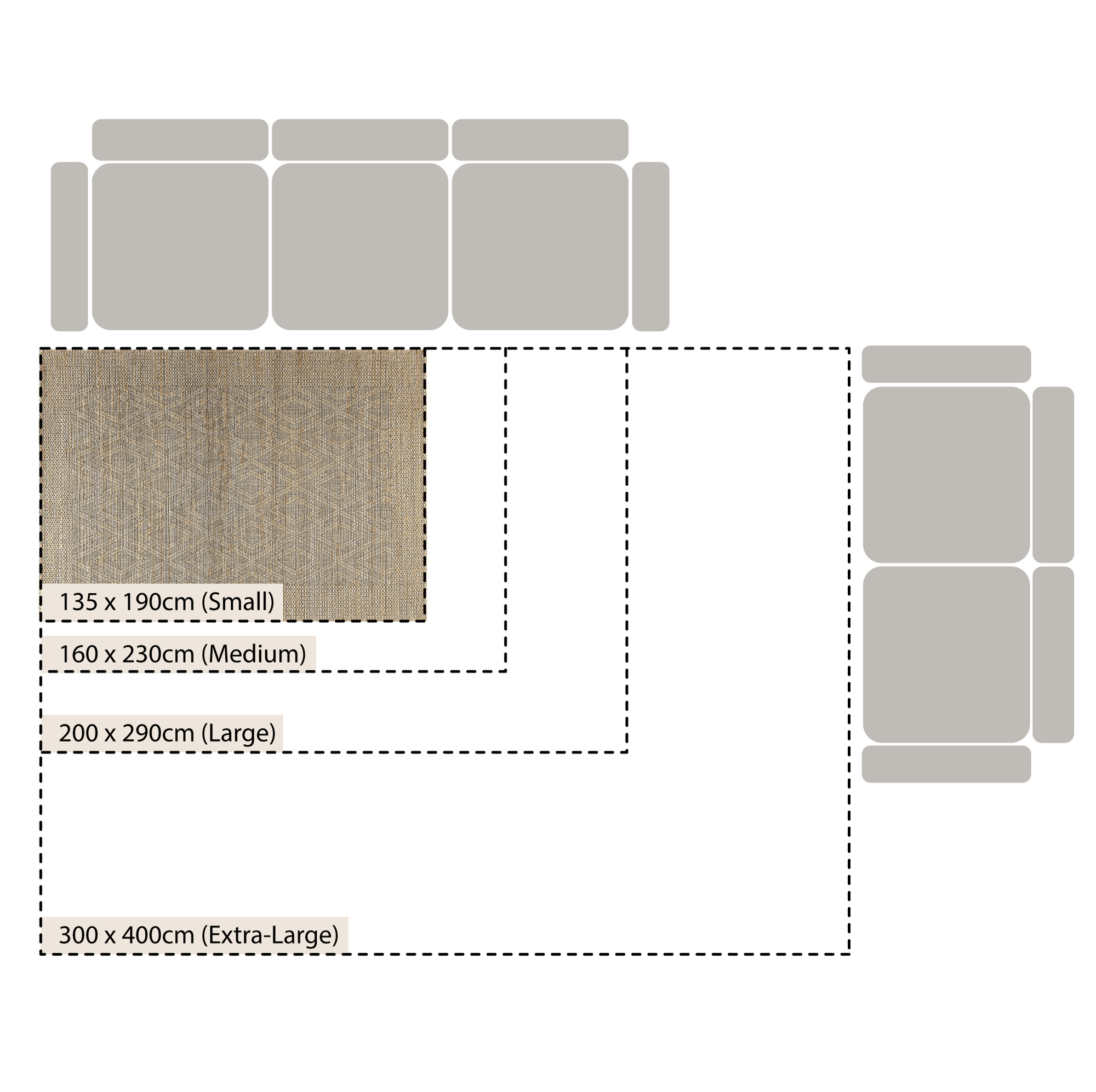 Cambria Wool and Jute Handwoven Patterned Rectangular Rug | daals