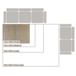 Cambria Wool and Jute Handwoven Patterned Rectangular Rug | daals