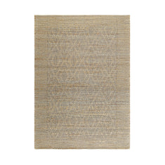 Cambria Wool and Jute Handwoven Patterned Rectangular Rug | daals