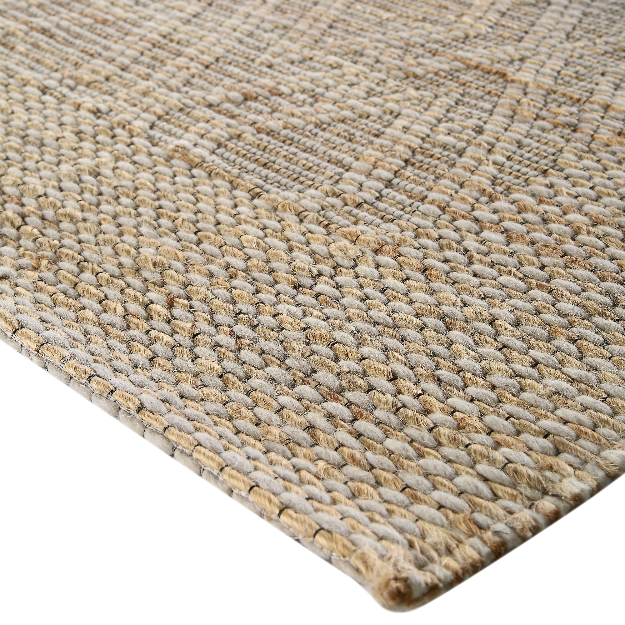 Cambria Wool and Jute Handwoven Patterned Rectangular Rug | daals