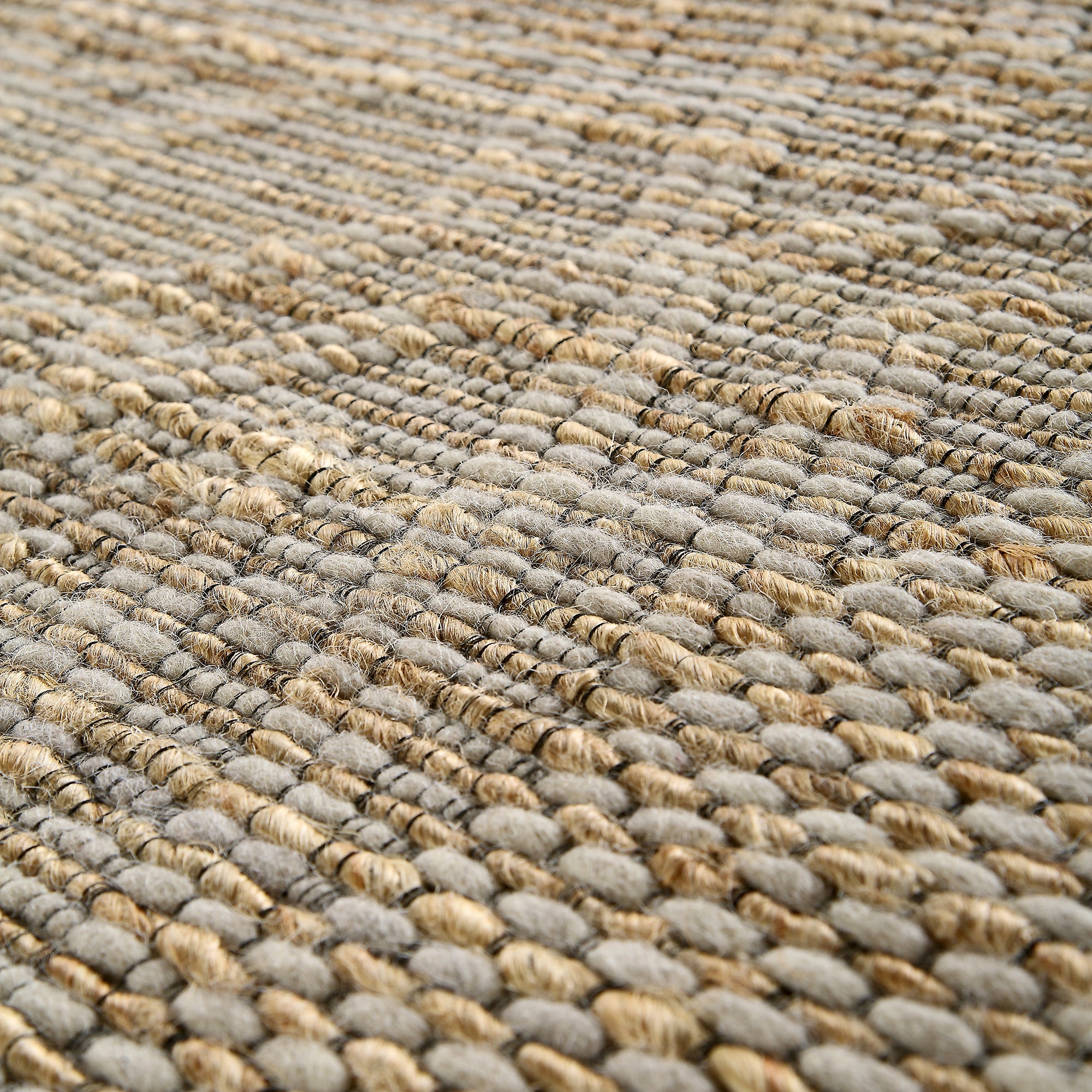 Cambria Wool and Jute Handwoven Patterned Rectangular Rug | daals