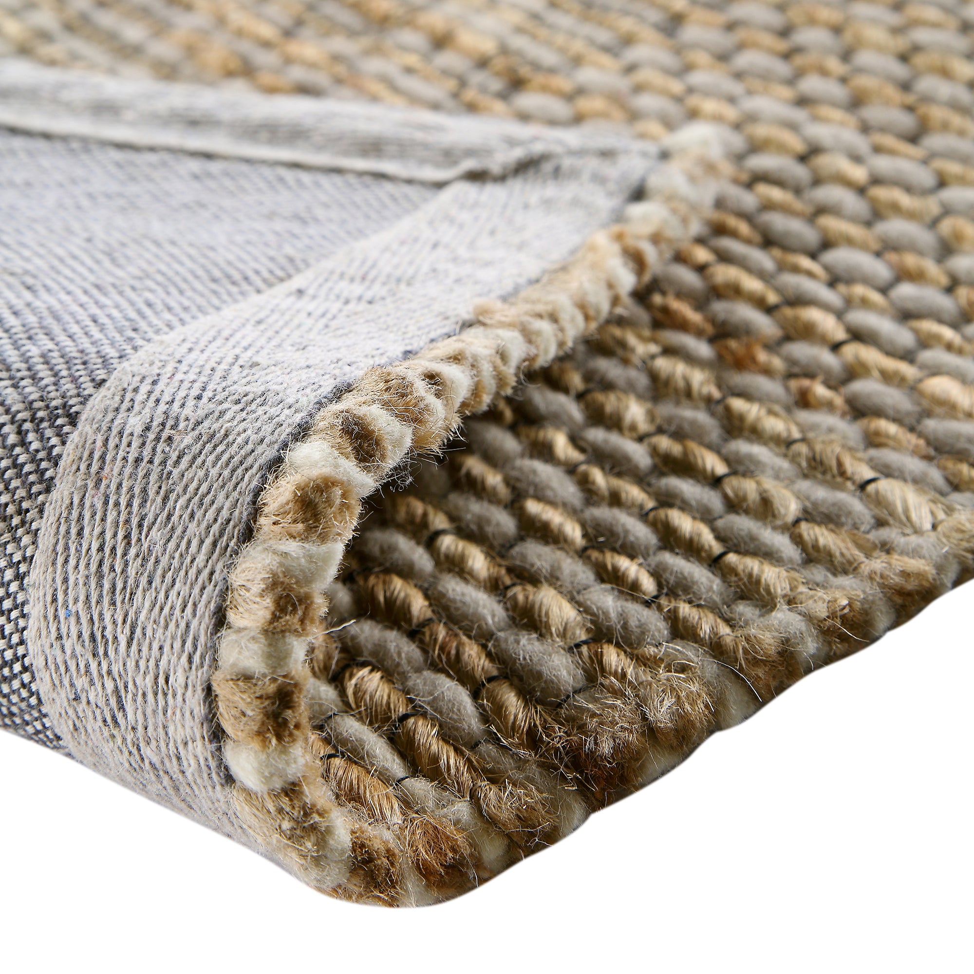 Cambria Wool and Jute Handwoven Patterned Rectangular Rug | daals