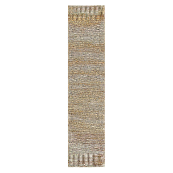 Cambria Wool and Jute Handwoven Patterned Runner