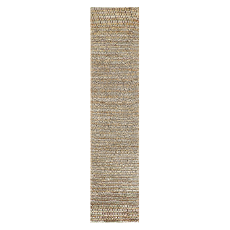 Cambria Wool and Jute Handwoven Patterned Runner