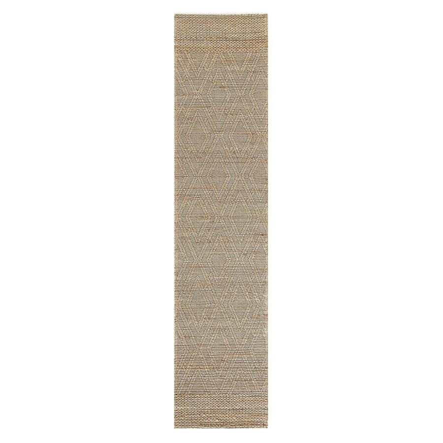 Cambria Wool and Jute Handwoven Patterned Runner