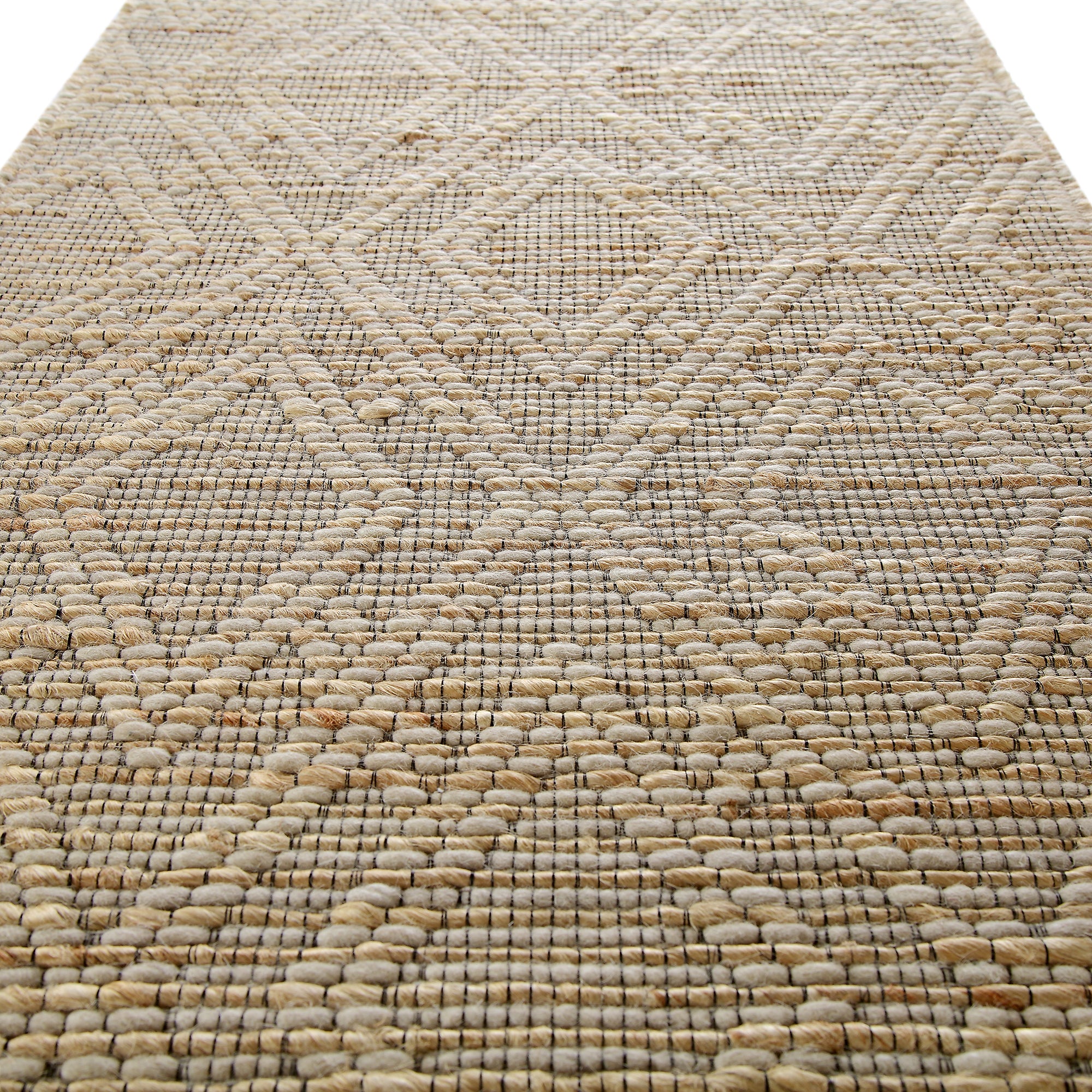 Cambria Wool and Jute Handwoven Patterned Runner | daals