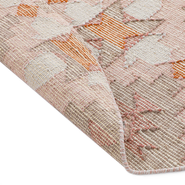 Yasmin Kilim Pink Handwoven Wool & Jute Round Rug