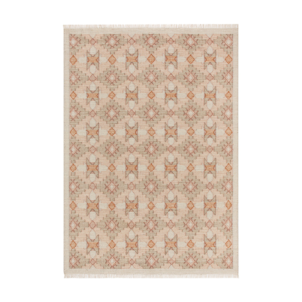 Daals Design Rugs Yasmin Kilim Pink Handwoven Wool & Jute Rug | daals