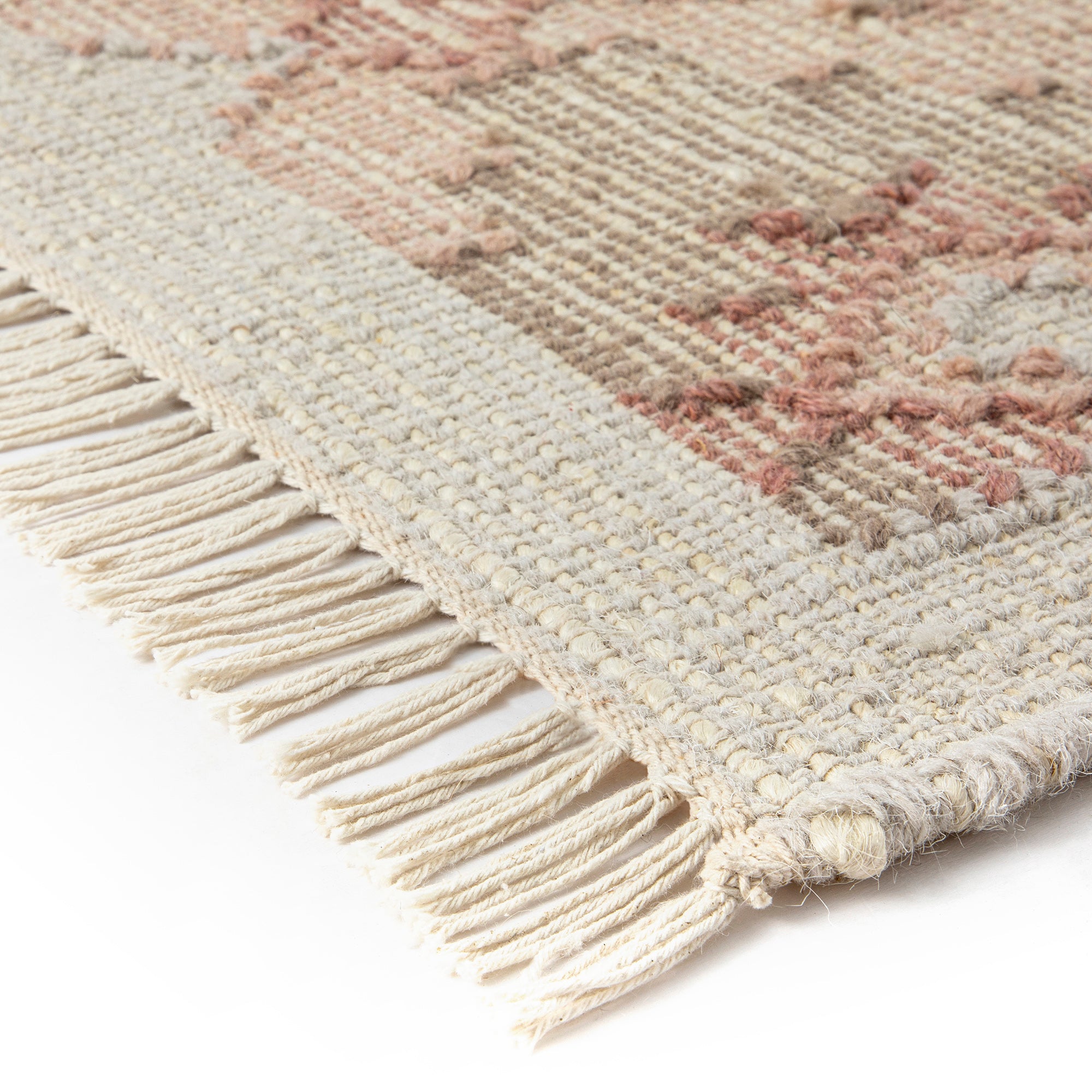 Yasmin Kilim Pink Handwoven Wool & Jute Rug | daals