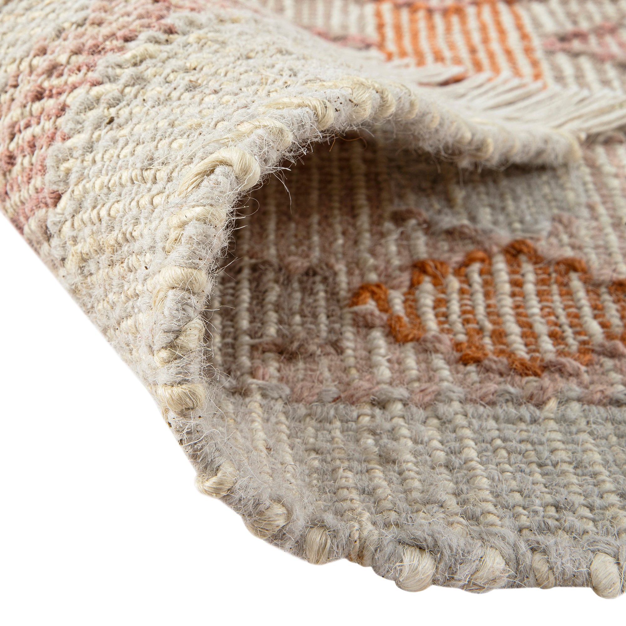 Daals Design Rugs Yasmin Kilim Pink Handwoven Wool & Jute Rug | daals