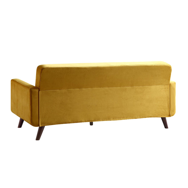 Clarence 3-Seater Sofa in Mustard Yellow Velvet