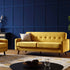 Clarence 3 - Seater Sofa in Mustard Yellow Velvet - daals
