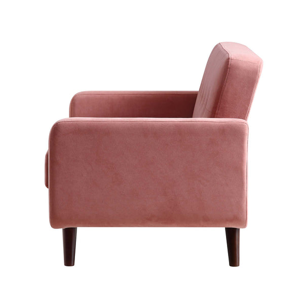 Clarence 2-Seater Sofa in Blush Pink Velvet