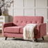 Clarence 2 - Seater Sofa in Blush Pink Velvet - daals