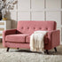 Clarence 2-Seater Sofa in Blush Pink Velvet