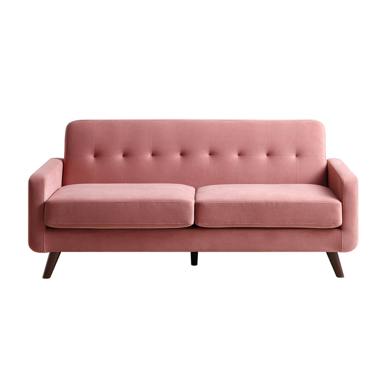 Clarence 3Seater Sofa in Blush Pink Velvet daals