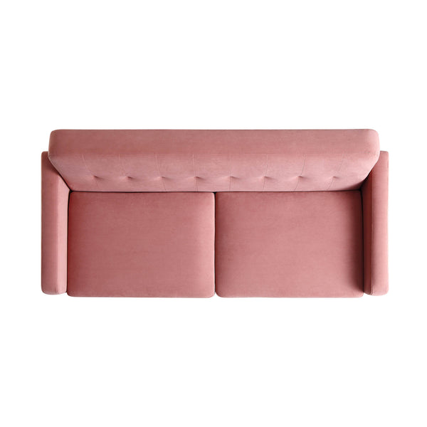 Clarence 3-Seater Sofa in Blush Pink Velvet