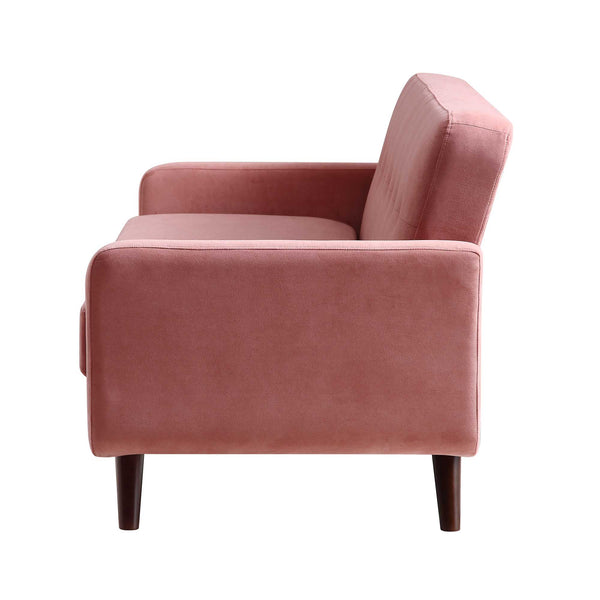 Clarence 3-Seater Sofa in Blush Pink Velvet