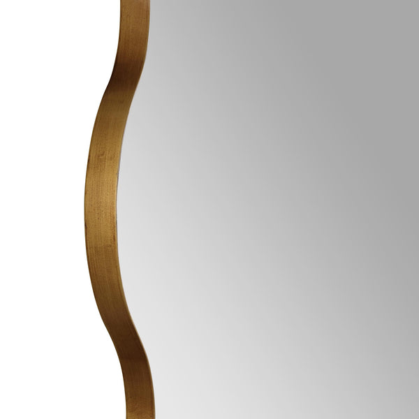 Luisa Wavy Curved Full length Mirror 180 x 110 cm, Gold