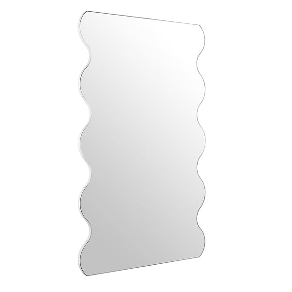 Luisa Wavy Curved Full length Mirror 180 x 110 cm, White