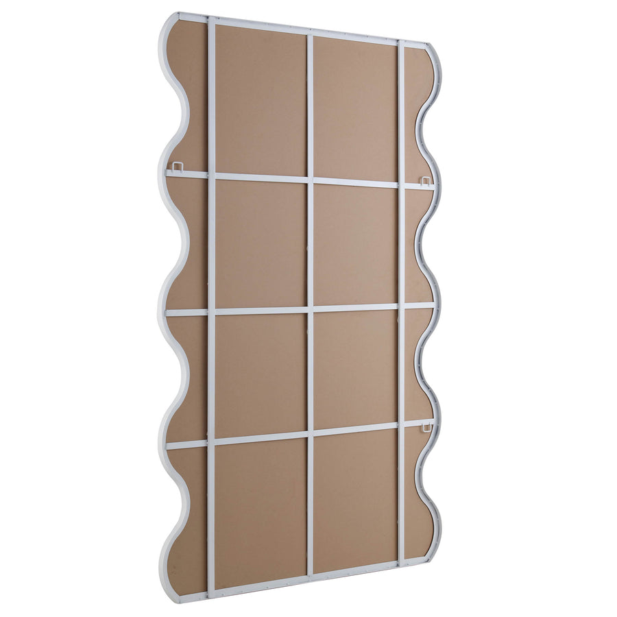 Luisa Wavy Curved Full length Mirror 180 x 110 cm, White