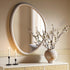 Edo Irregular Pebble Wall Wooden Mirror 100 x 76 cm, Washed White - daals