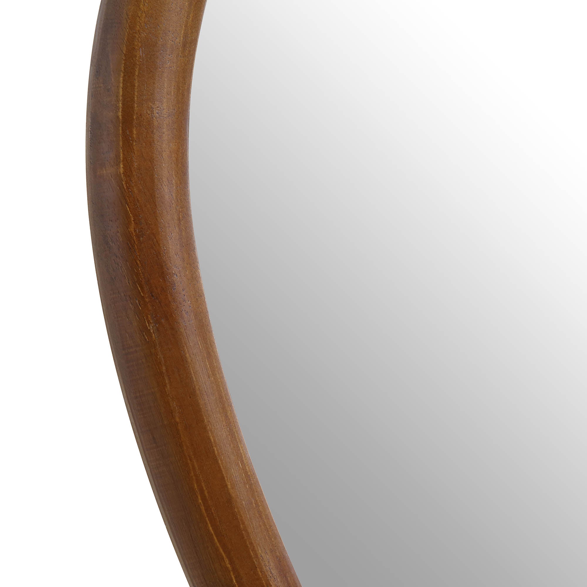 Edo Irregular Pebble Large Wooden Mirror 160 x 120 cm, Walnut