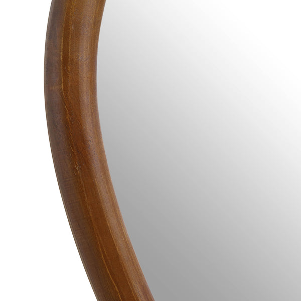 Edo Irregular Pebble Large Wooden Mirror 160 x 120 cm, Walnut