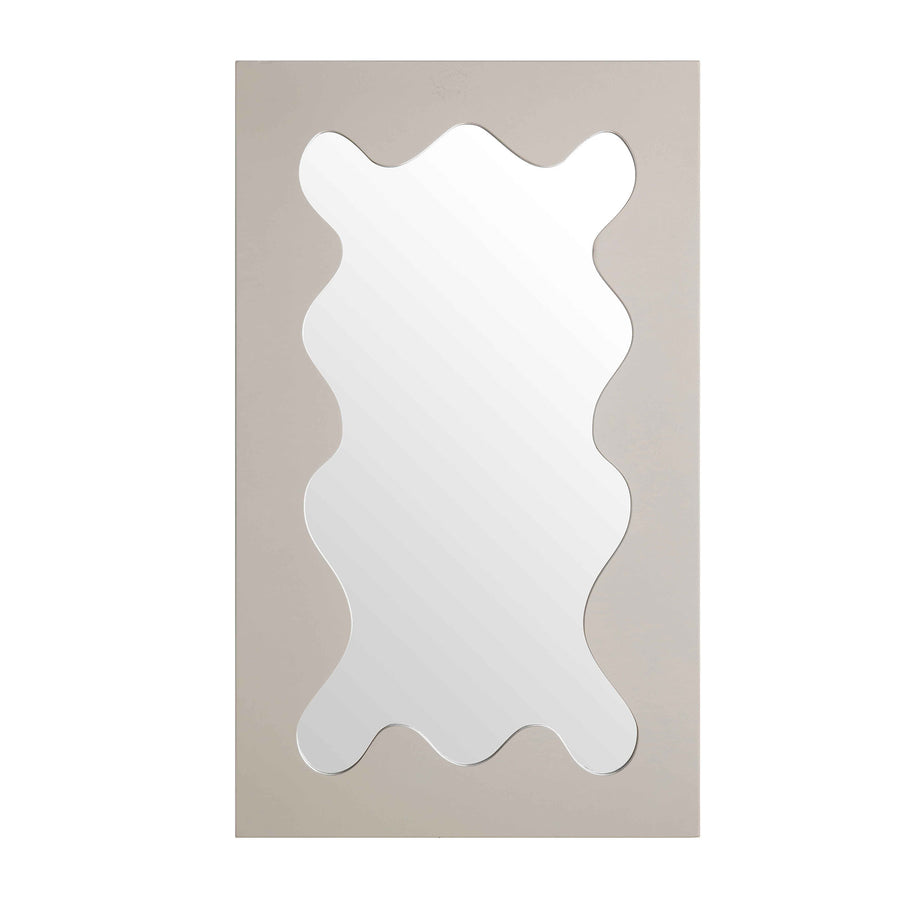 Destin Wave Mirror 100 x 60 cm, Taupe Gloss