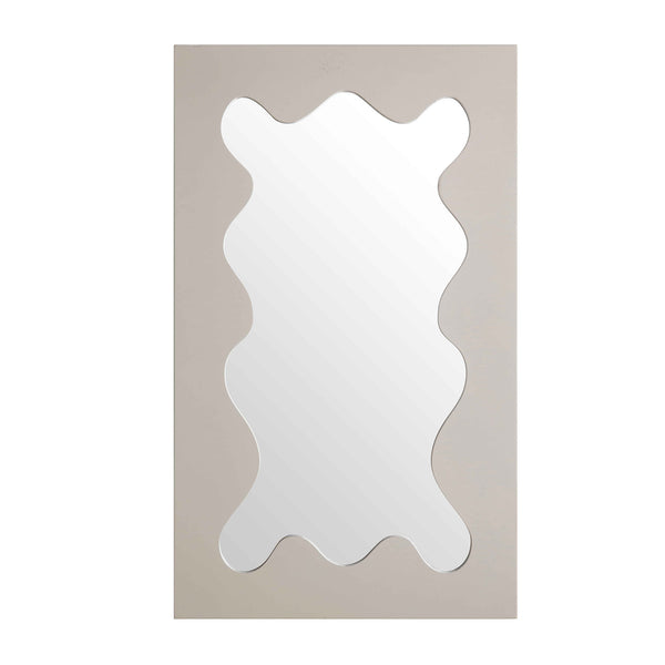 Destin Wave Mirror 100 x 60 cm, Taupe Gloss