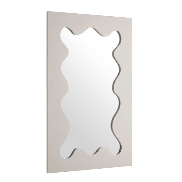 Destin Wave Mirror 100 x 60 cm, Taupe Gloss