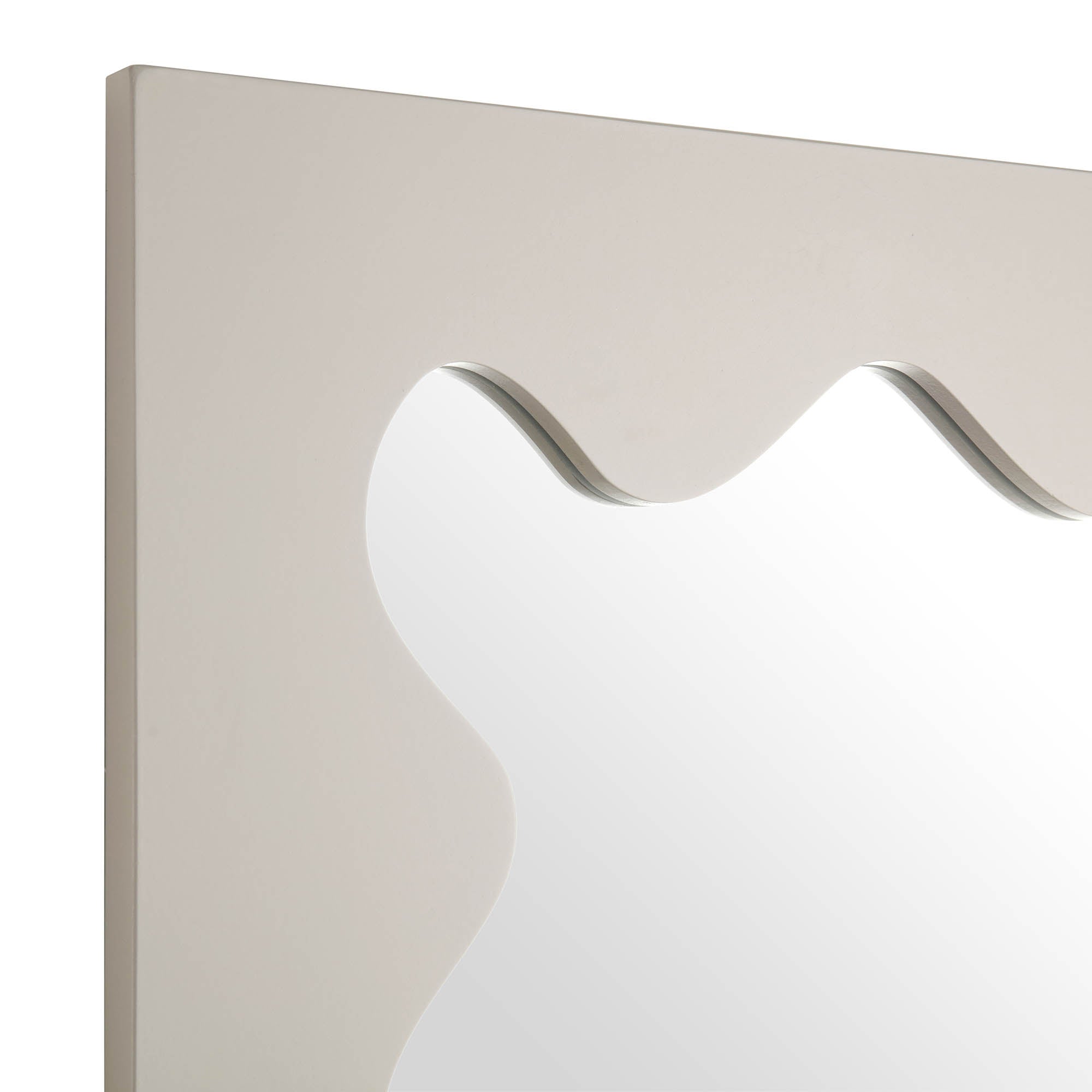Destin Wave Mirror 100 x 60 cm, Taupe Gloss