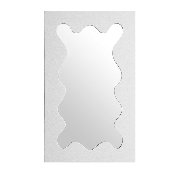 Destin Wave Mirror 100 x 60 cm, White Matte