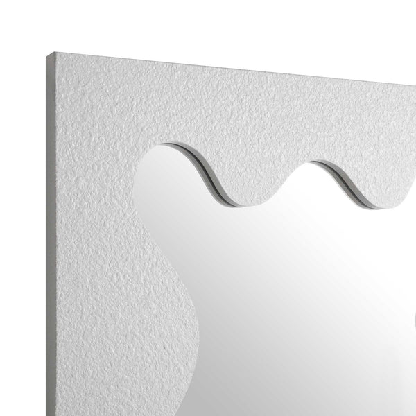Destin Wave Mirror 100 x 60 cm, White Matte