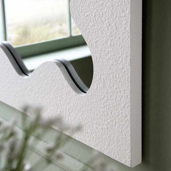 Destin Wave Mirror 100 x 60 cm, White Matte