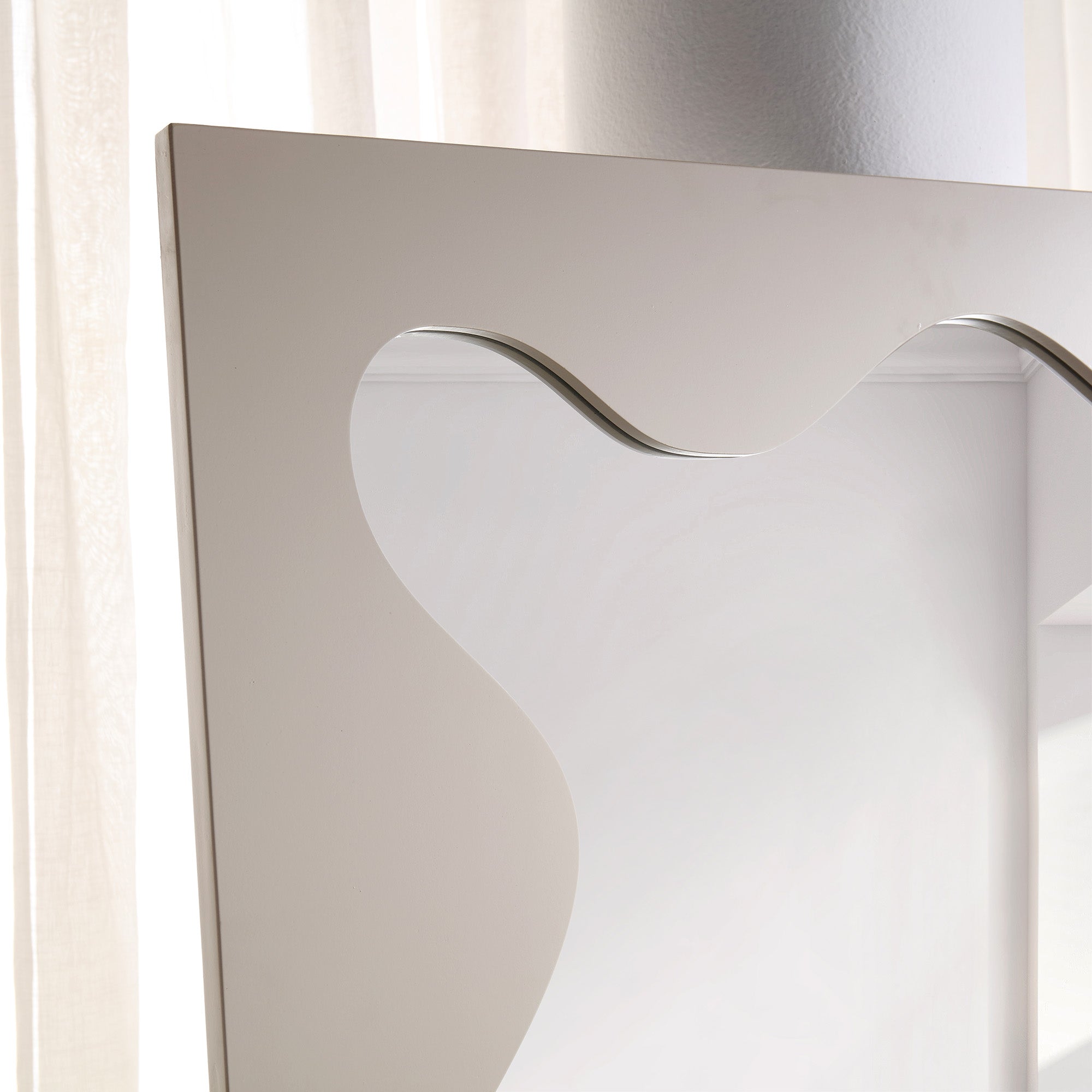 Destin Wave Mirror 160 x 70 cm, Taupe Gloss