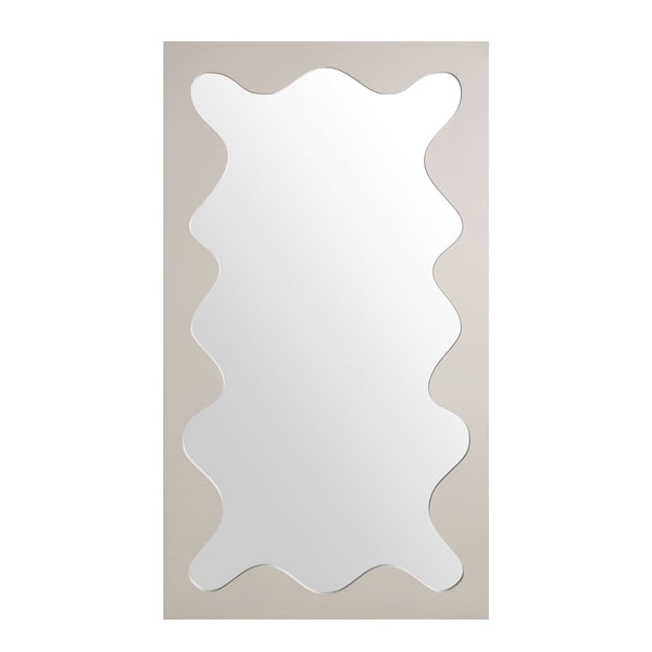 Destin Wave Mirror 180 x 100 cm, Taupe Gloss