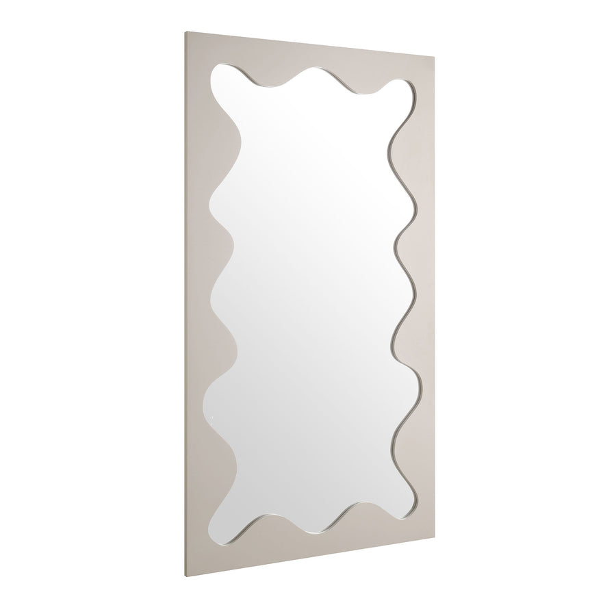 Destin Wave Mirror 180 x 100 cm, Taupe Gloss - daals