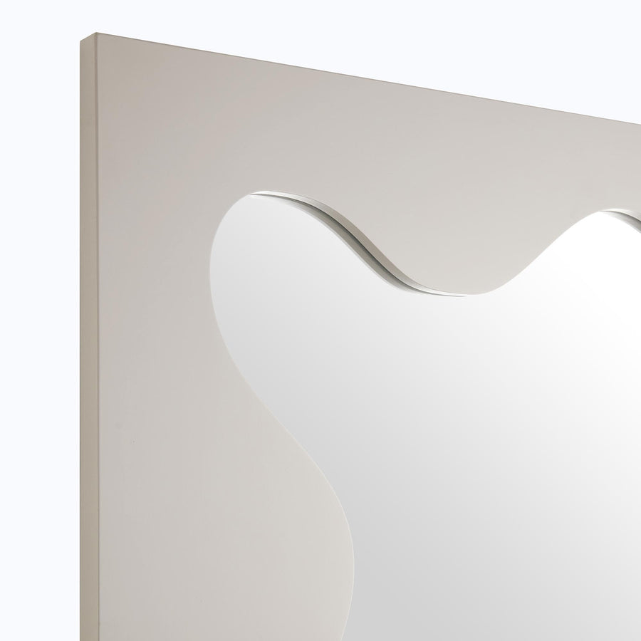 Destin Wave Mirror 180 x 100 cm, Taupe Gloss - daals