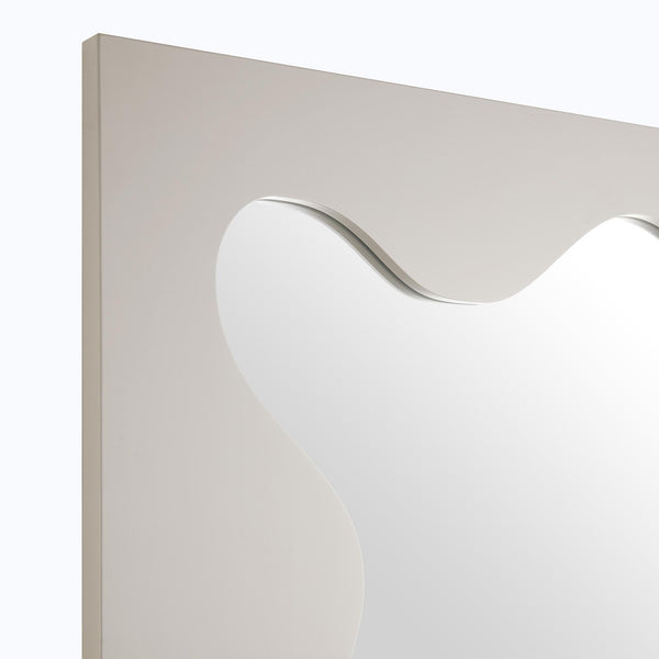Destin Wave Mirror 180 x 100 cm, Taupe Gloss