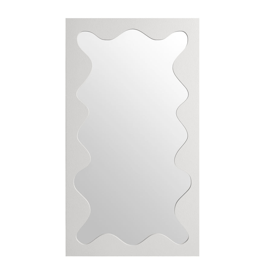 Destin Wave Mirror 180 x 100 cm, White Matte
