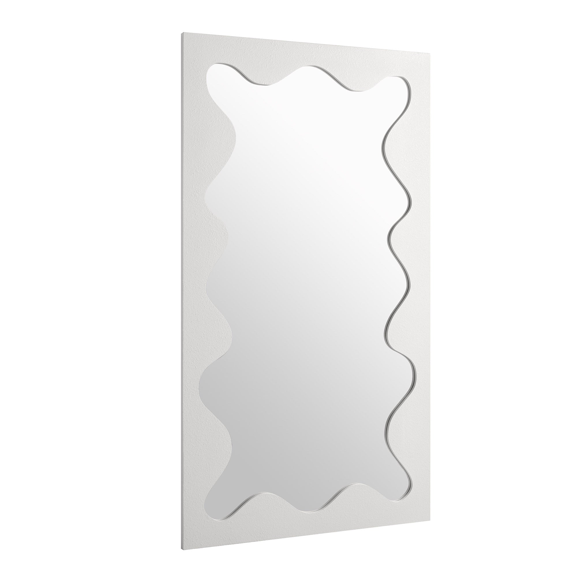 Destin Wave Mirror 180 x 100 cm, White Matte