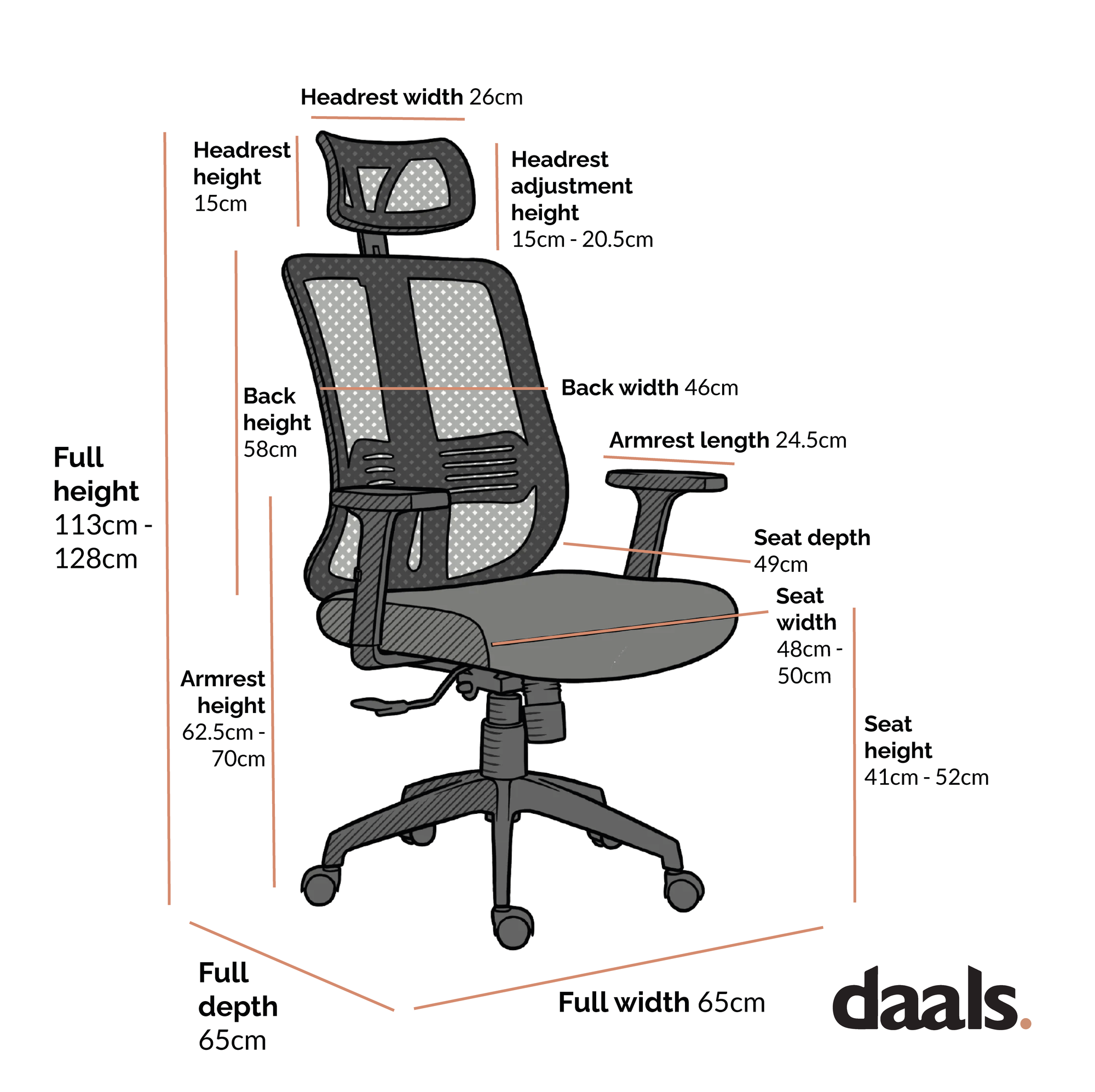 Black Mesh High Back Executive Office Chair Swivel Desk Chair with Synchro-Tilt, Adjustable Armrest & Headrest