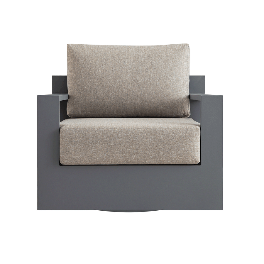 Jardin Aluminium Outdoor Swivel Armchair, Granite