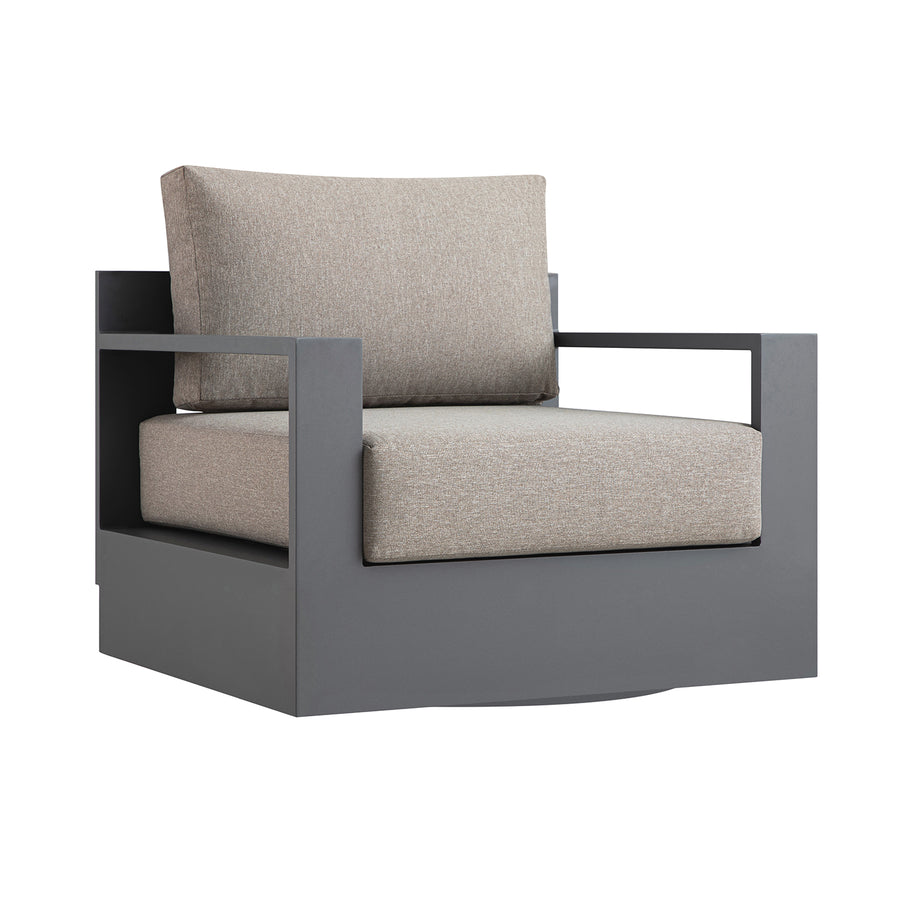 Jardin Aluminium Outdoor Swivel Armchair, Granite