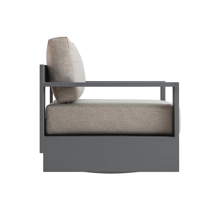 Jardin Aluminium Outdoor Swivel Armchair, Granite