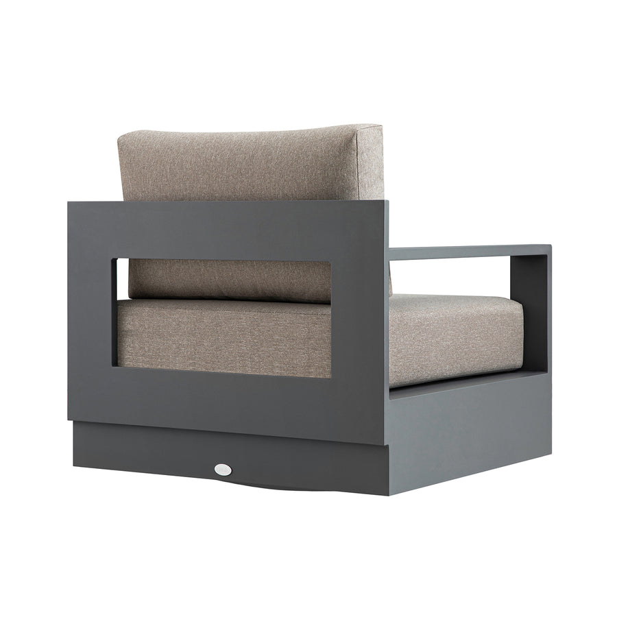 Jardin Aluminium Outdoor Swivel Armchair, Granite