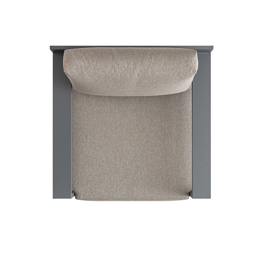 Jardin Aluminium Outdoor Swivel Armchair, Granite