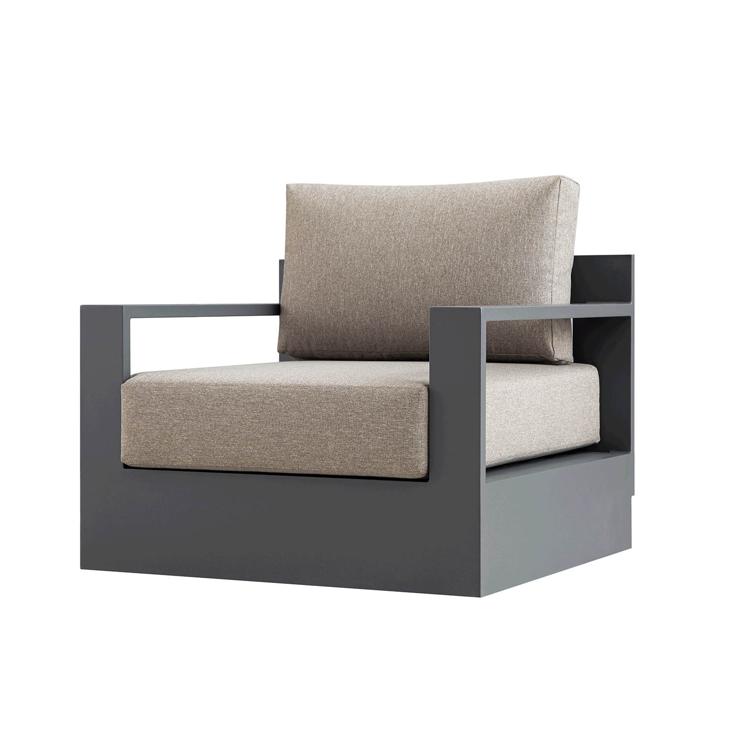 Jardin Aluminium Swivel Armchair, Granite
